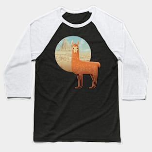 Desert Llama Baseball T-Shirt